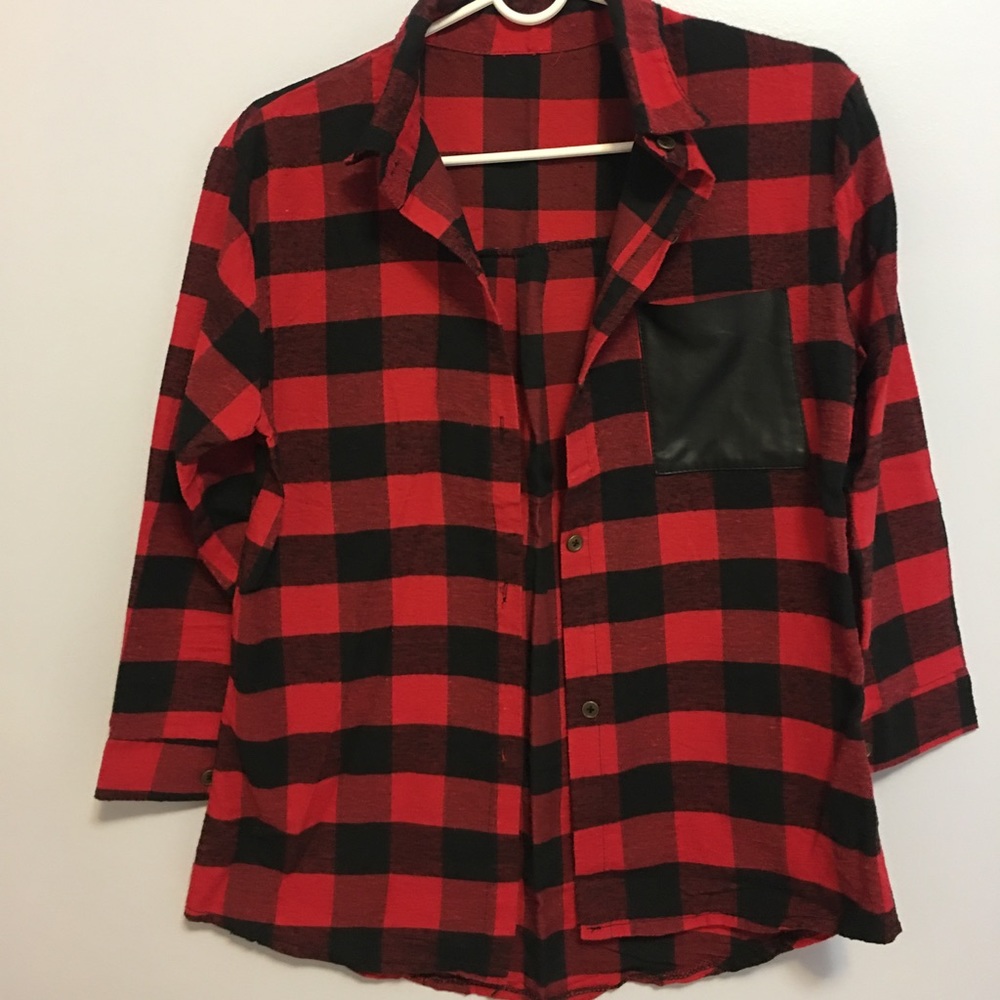 Red plaid shirt